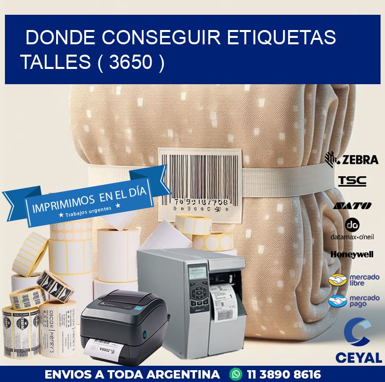 DONDE CONSEGUIR ETIQUETAS TALLES ( 3650 )