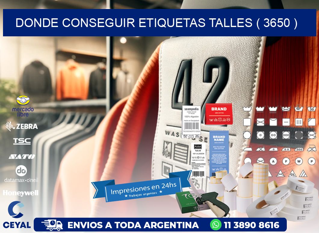 DONDE CONSEGUIR ETIQUETAS TALLES ( 3650 )