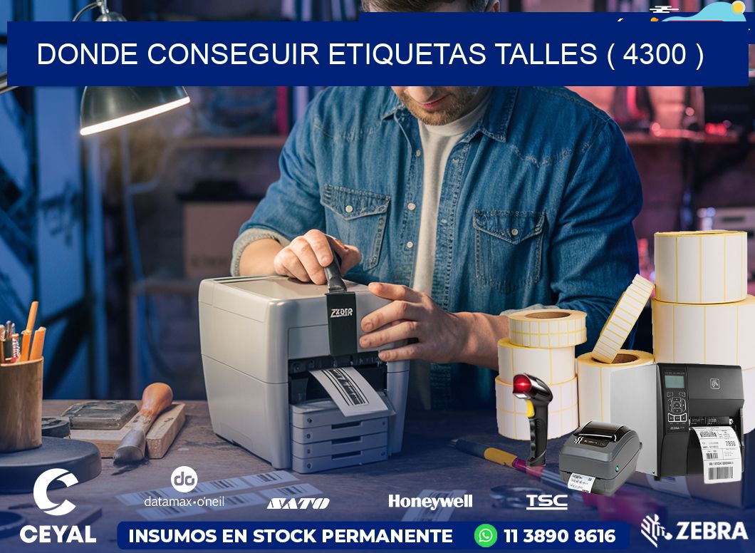 DONDE CONSEGUIR ETIQUETAS TALLES ( 4300 )