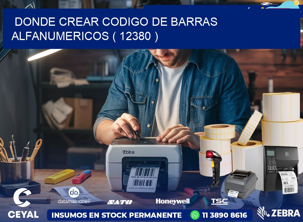 DONDE CREAR CODIGO DE BARRAS ALFANUMERICOS ( 12380 )