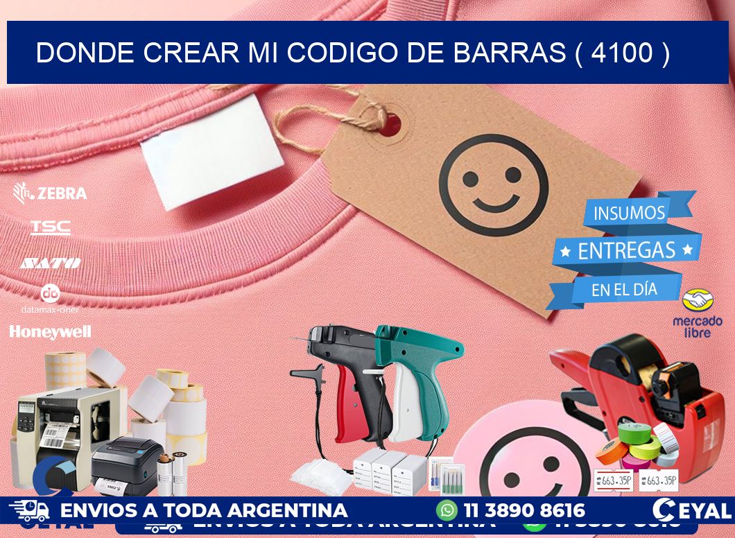DONDE CREAR MI CODIGO DE BARRAS ( 4100 )