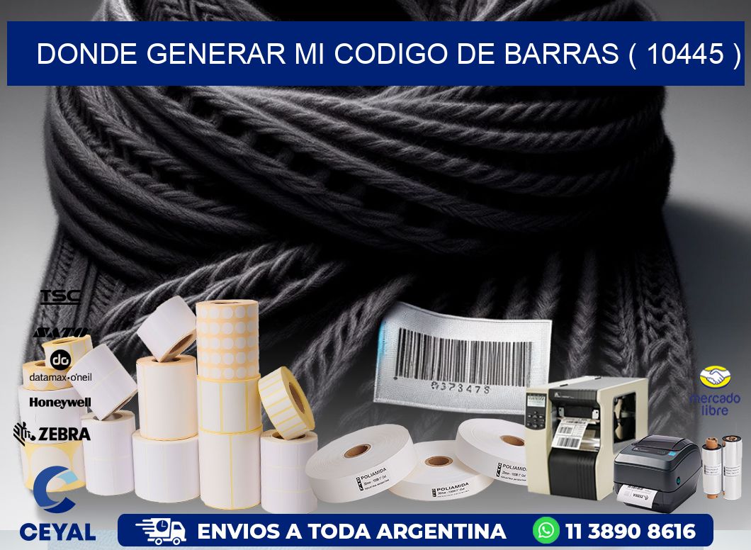 DONDE GENERAR MI CODIGO DE BARRAS ( 10445 )