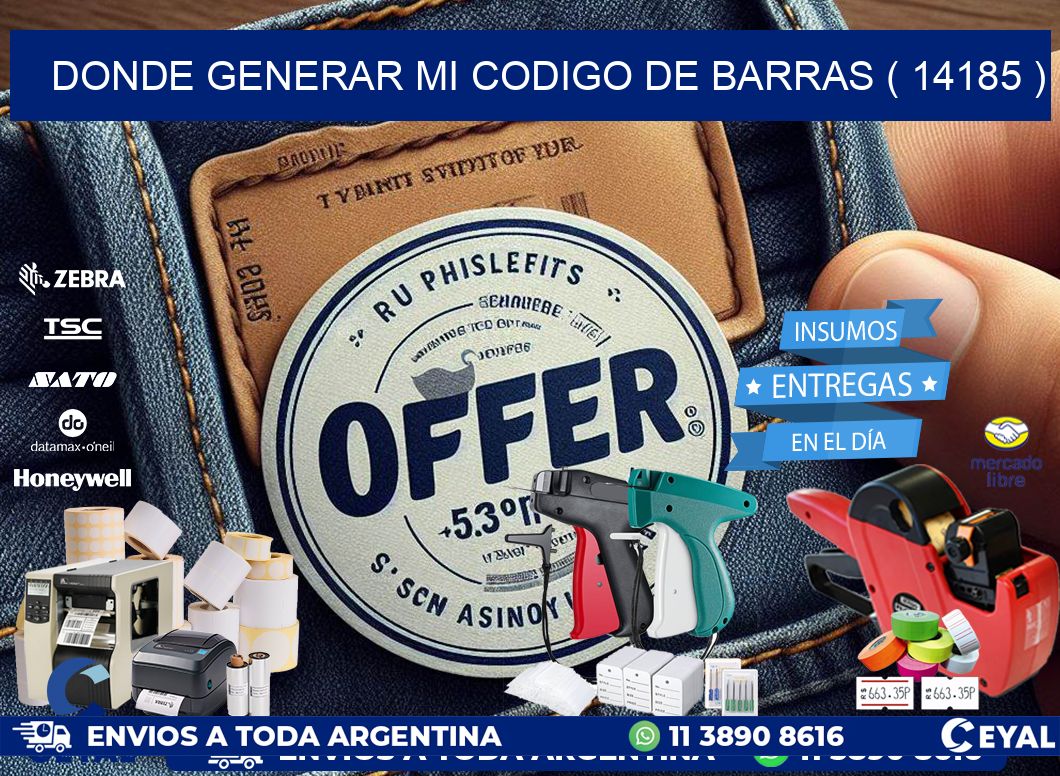 DONDE GENERAR MI CODIGO DE BARRAS ( 14185 )