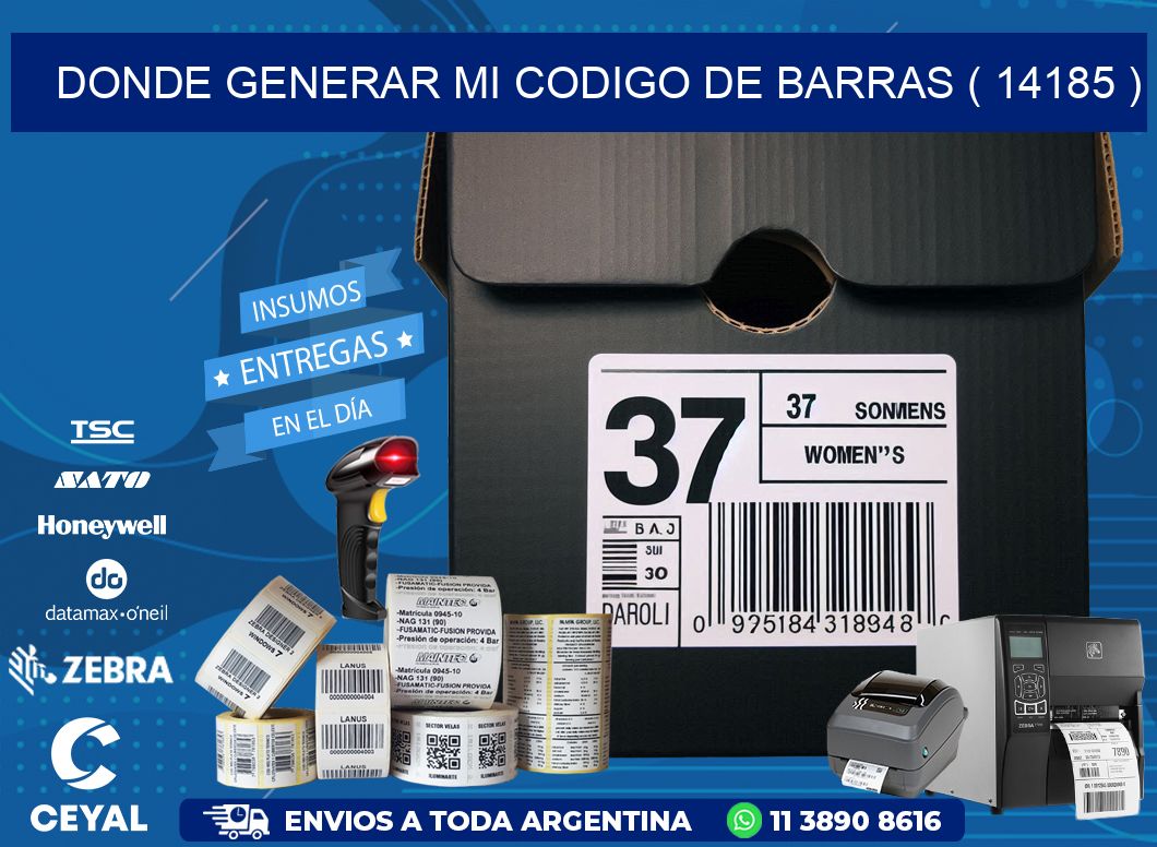 DONDE GENERAR MI CODIGO DE BARRAS ( 14185 )