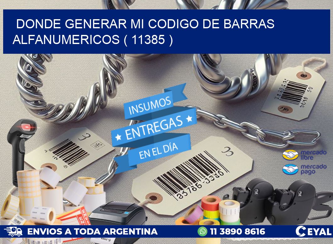 DONDE GENERAR MI CODIGO DE BARRAS ALFANUMERICOS ( 11385 )