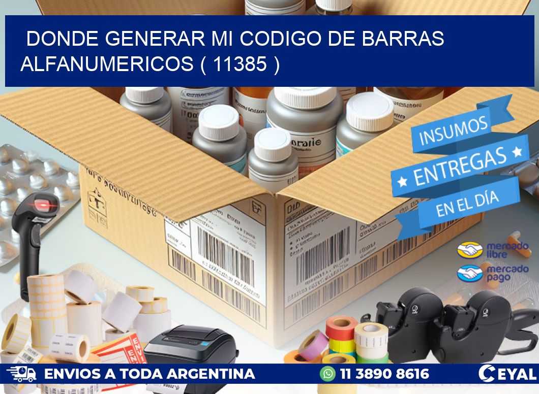 DONDE GENERAR MI CODIGO DE BARRAS ALFANUMERICOS ( 11385 )