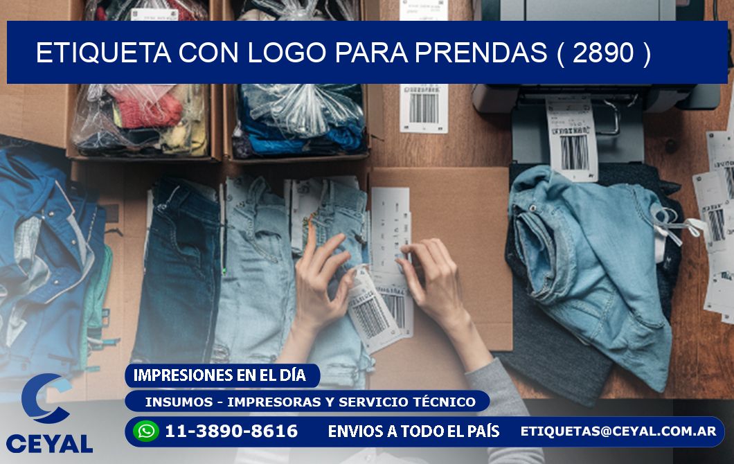 ETIQUETA CON LOGO PARA PRENDAS ( 2890 )