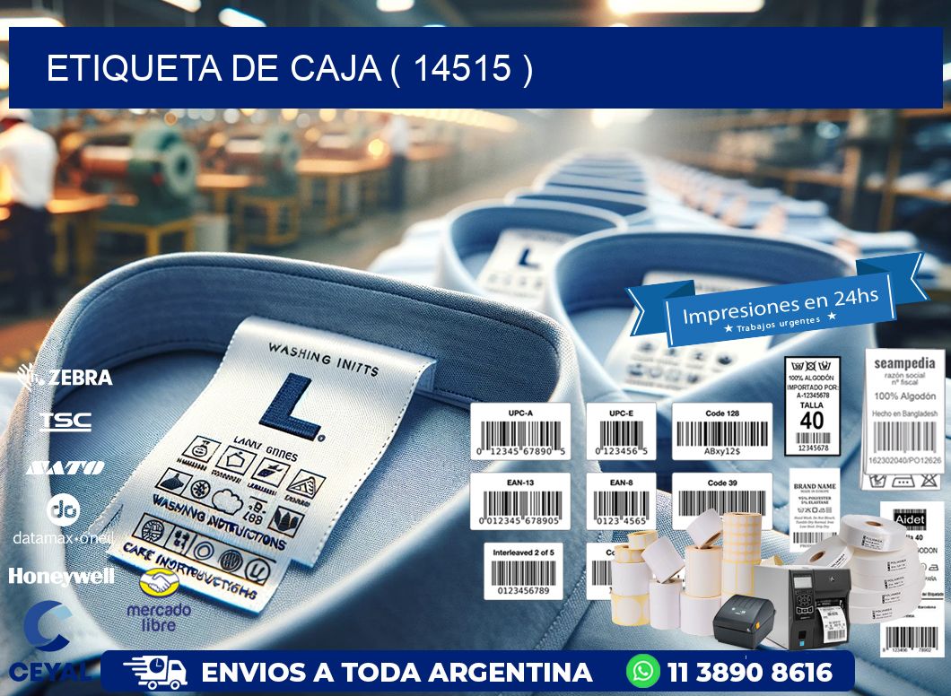 ETIQUETA DE CAJA ( 14515 )