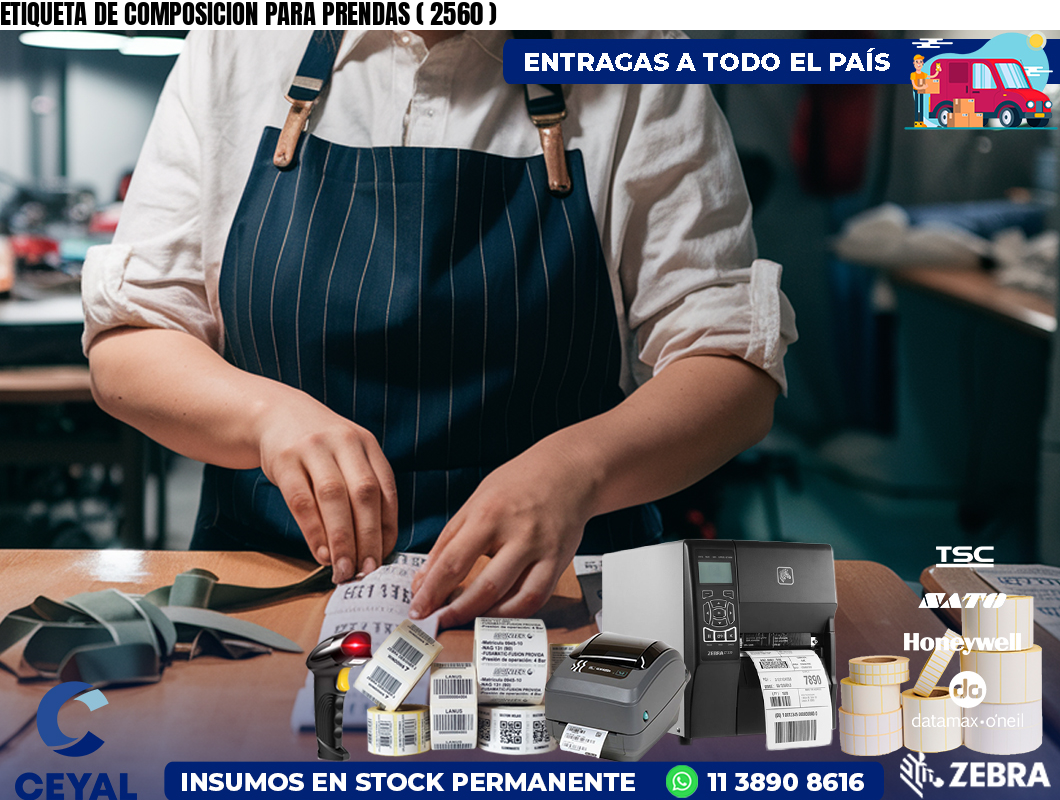 ETIQUETA DE COMPOSICION PARA PRENDAS ( 2560 )