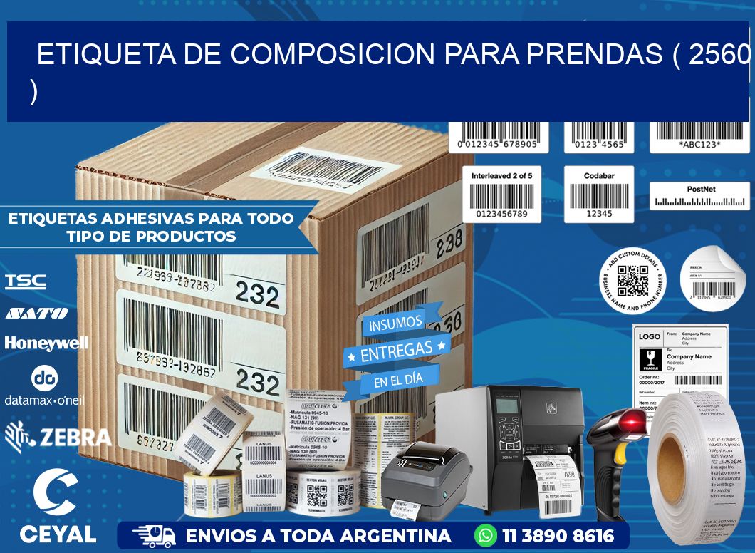 ETIQUETA DE COMPOSICION PARA PRENDAS ( 2560 )