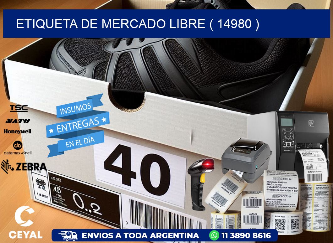 ETIQUETA DE MERCADO LIBRE ( 14980 )