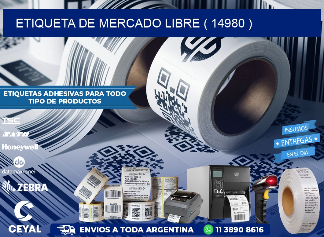ETIQUETA DE MERCADO LIBRE ( 14980 )
