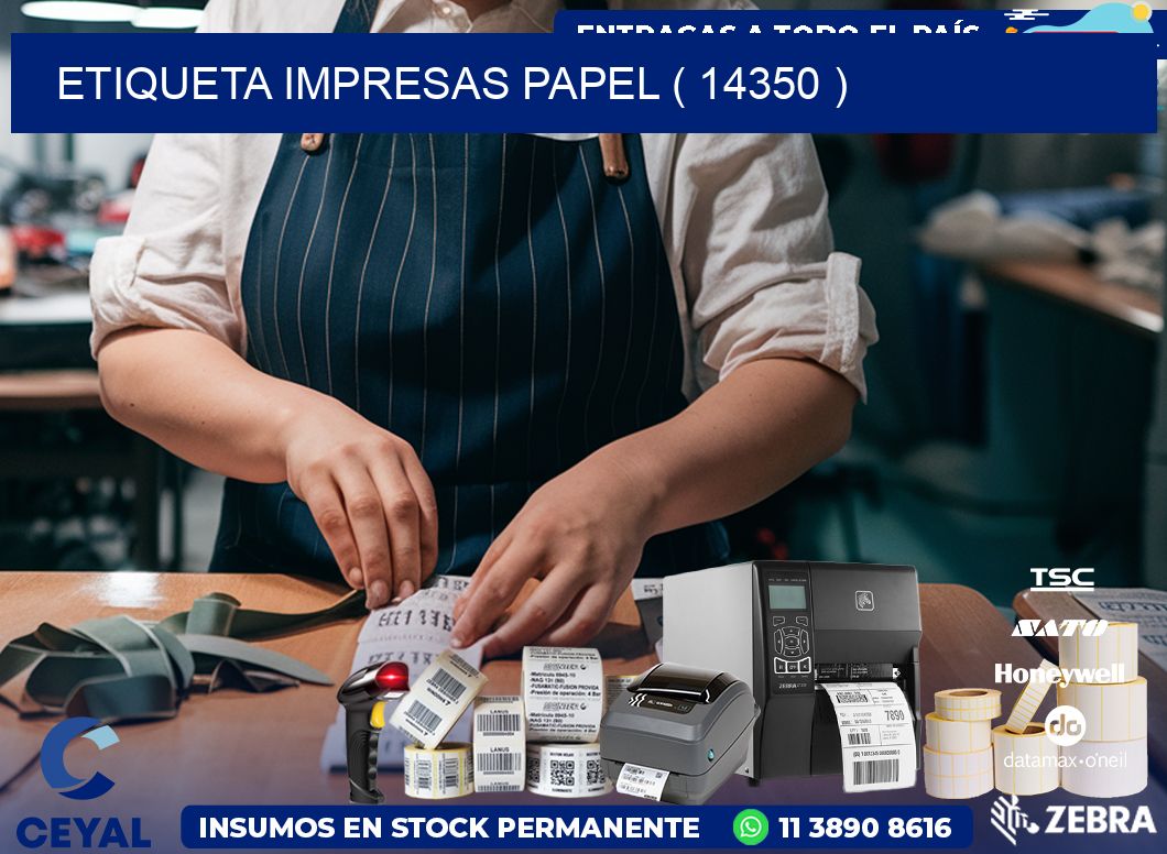 ETIQUETA IMPRESAS PAPEL ( 14350 )