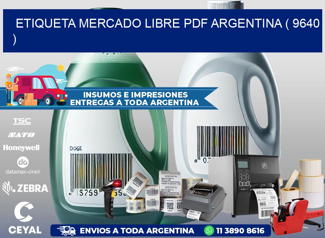 ETIQUETA MERCADO LIBRE PDF ARGENTINA ( 9640 )