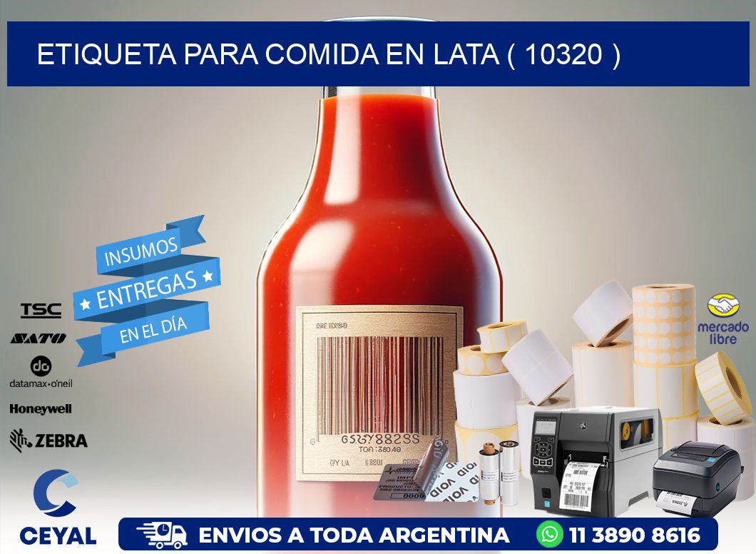 ETIQUETA PARA COMIDA EN LATA ( 10320 )