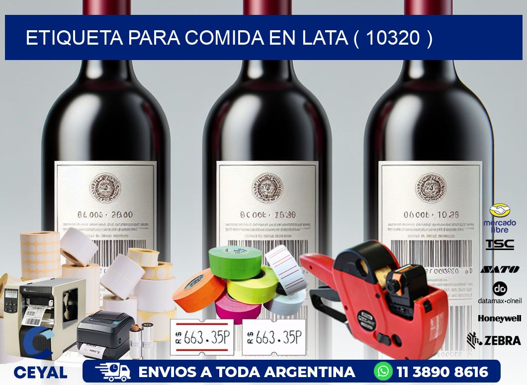 ETIQUETA PARA COMIDA EN LATA ( 10320 )