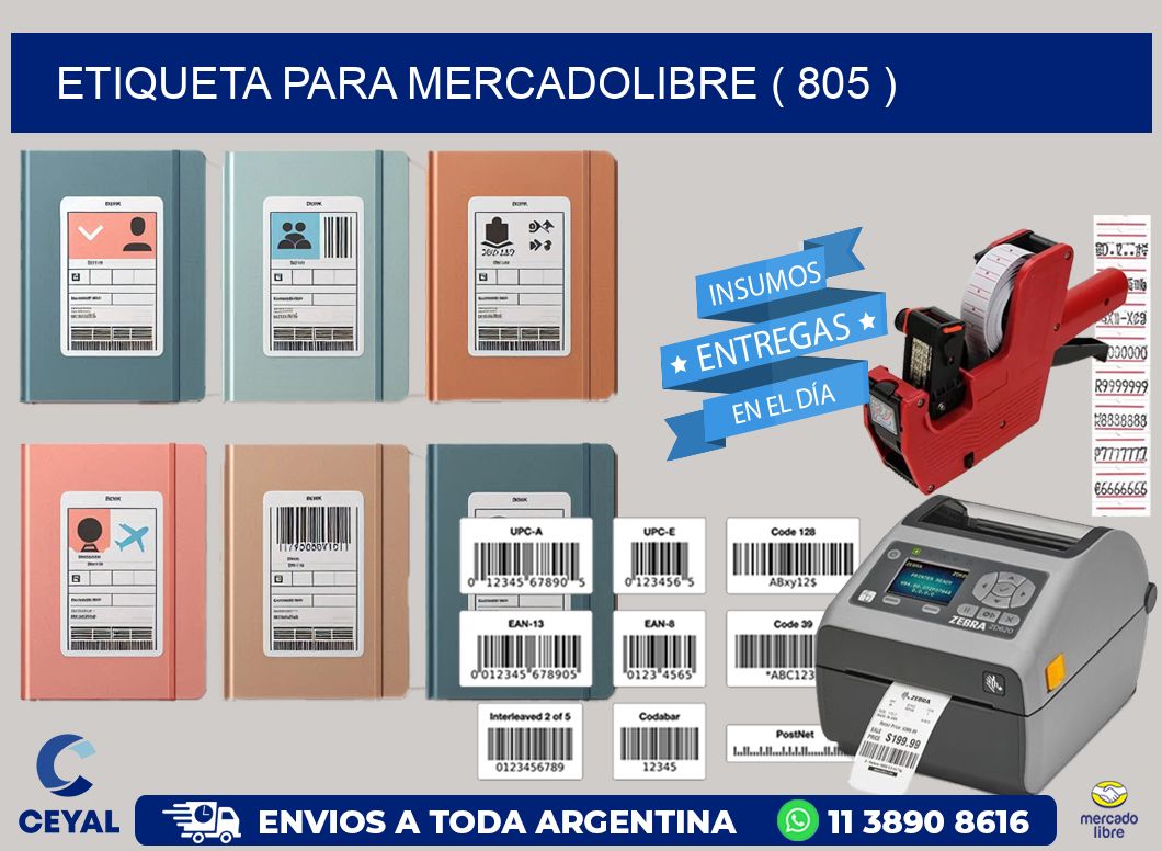 ETIQUETA PARA MERCADOLIBRE ( 805 )