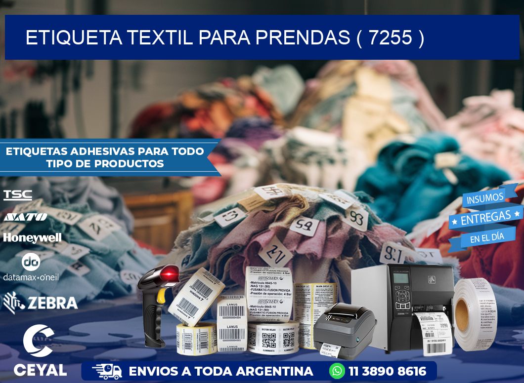 ETIQUETA TEXTIL PARA PRENDAS ( 7255 )