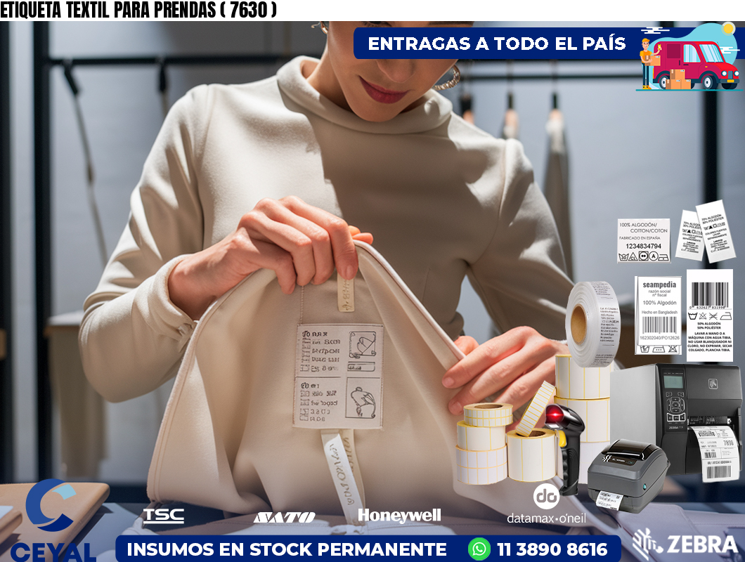 ETIQUETA TEXTIL PARA PRENDAS ( 7630 )