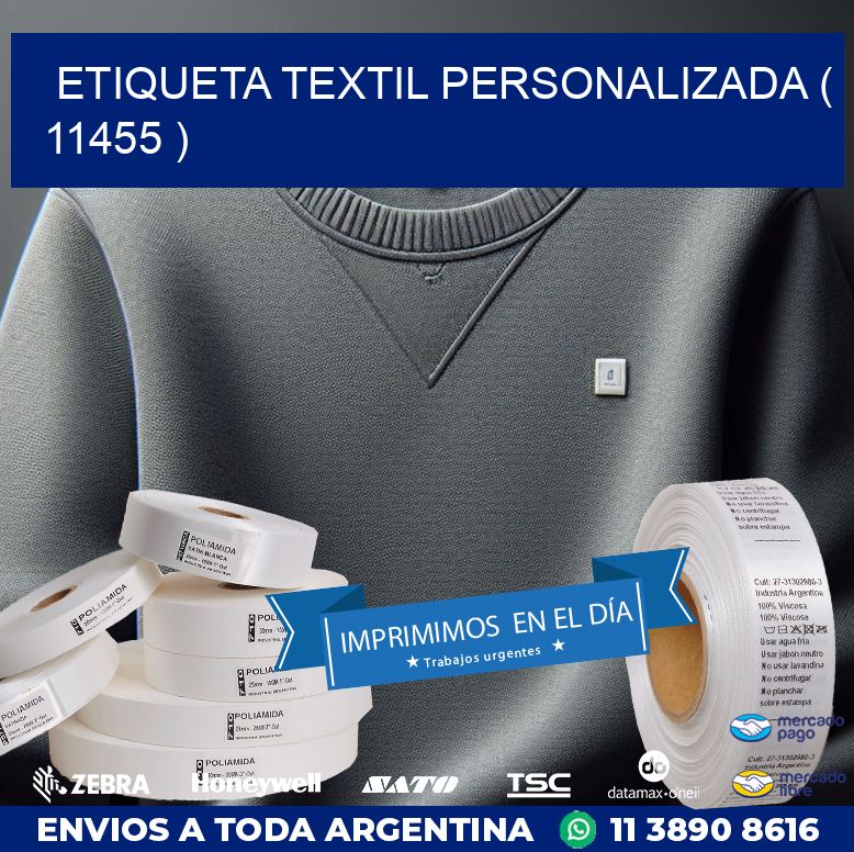 ETIQUETA TEXTIL PERSONALIZADA ( 11455 )
