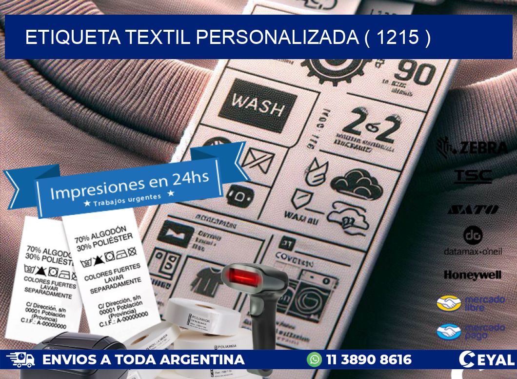 ETIQUETA TEXTIL PERSONALIZADA ( 1215 )
