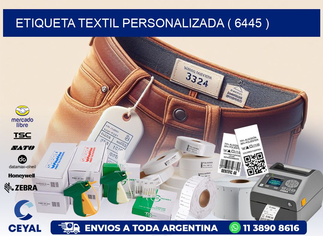 ETIQUETA TEXTIL PERSONALIZADA ( 6445 )