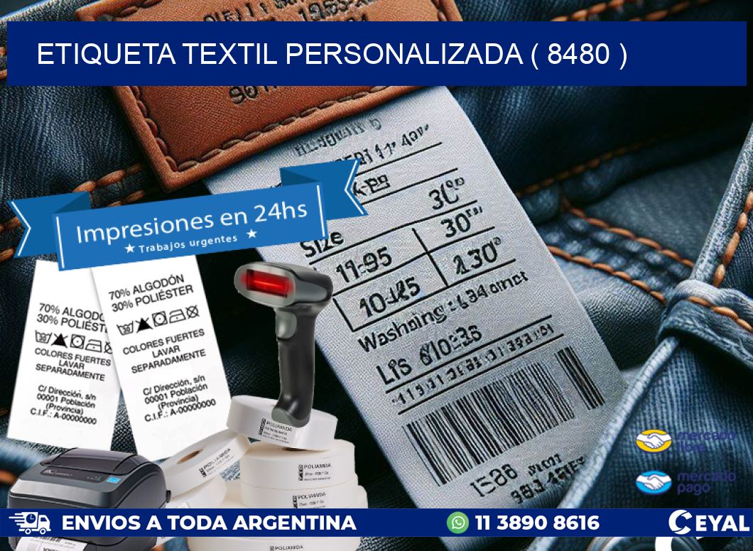 ETIQUETA TEXTIL PERSONALIZADA ( 8480 )