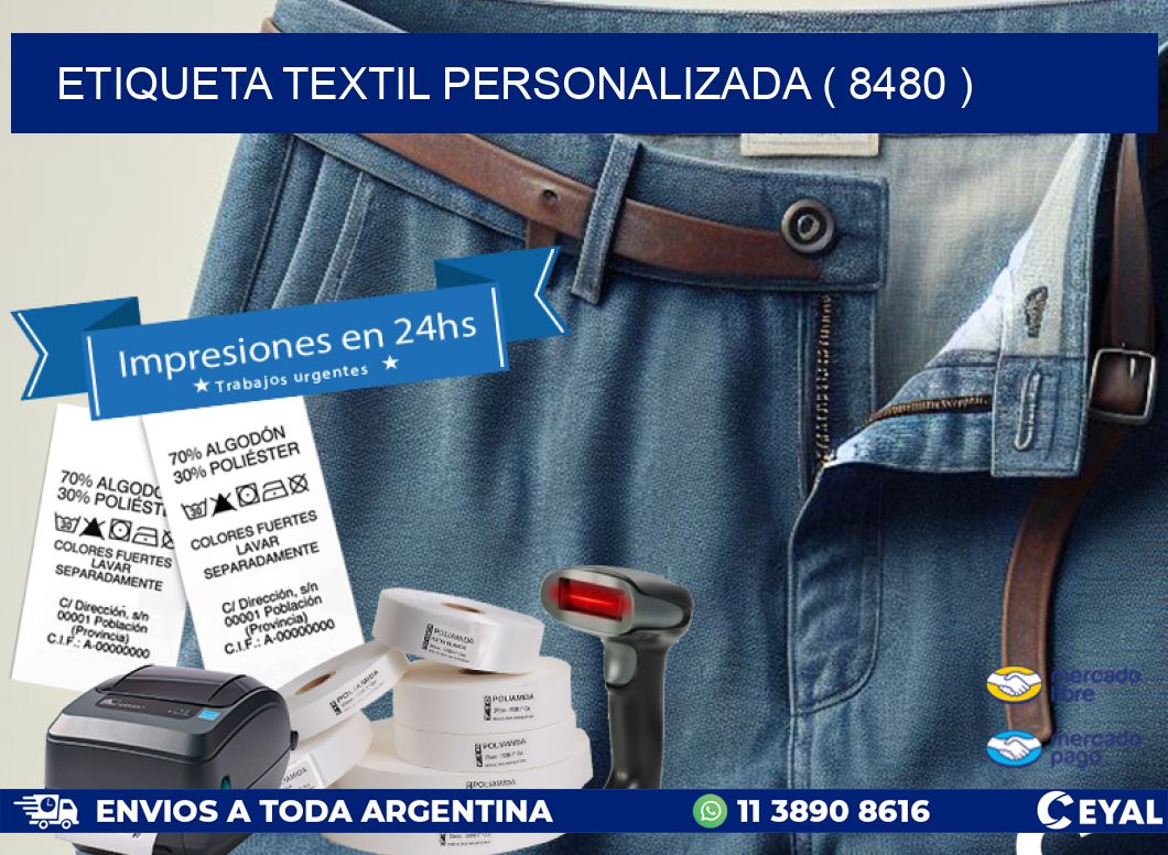 ETIQUETA TEXTIL PERSONALIZADA ( 8480 )