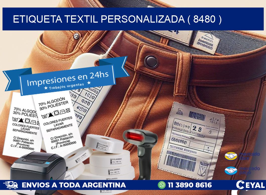 ETIQUETA TEXTIL PERSONALIZADA ( 8480 )