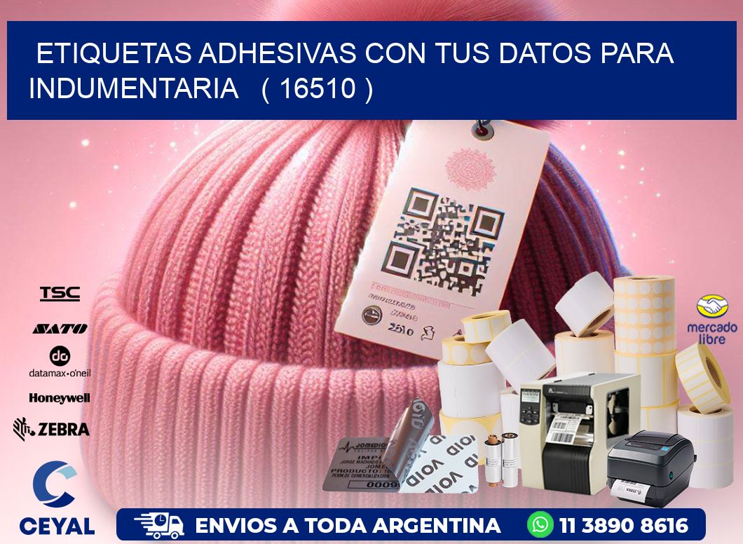 ETIQUETAS ADHESIVAS CON TUS DATOS PARA INDUMENTARIA   ( 16510 )