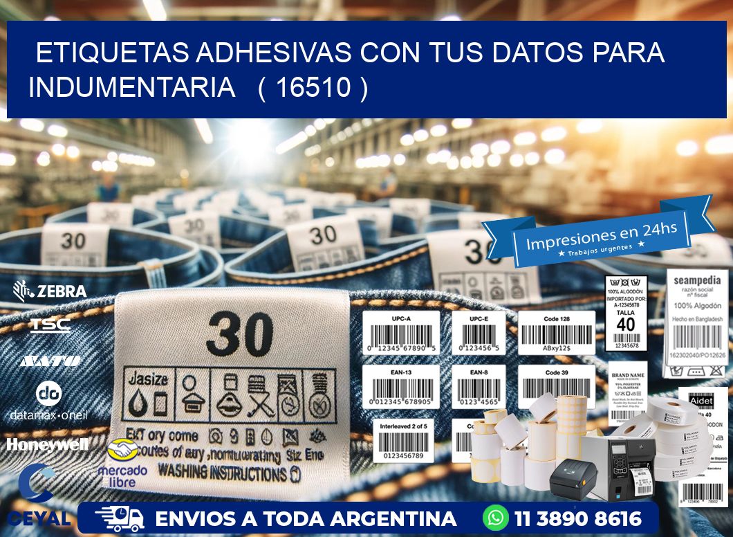 ETIQUETAS ADHESIVAS CON TUS DATOS PARA INDUMENTARIA   ( 16510 )