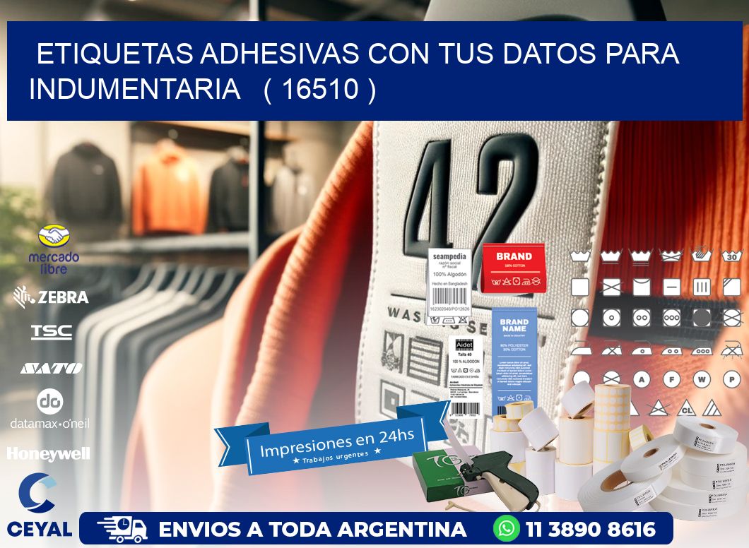 ETIQUETAS ADHESIVAS CON TUS DATOS PARA INDUMENTARIA   ( 16510 )