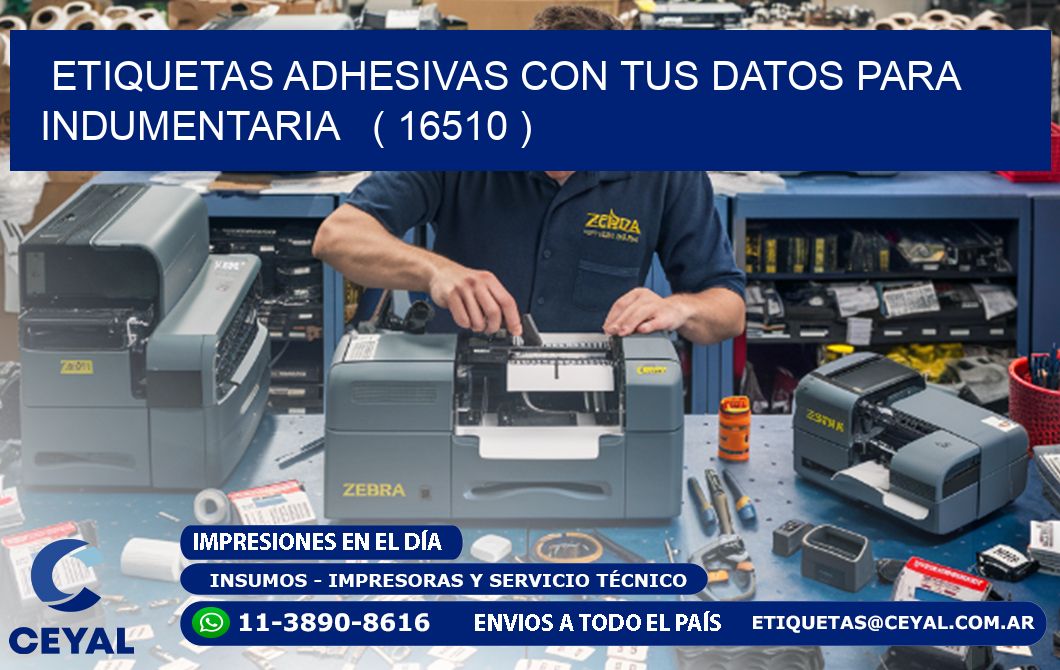 ETIQUETAS ADHESIVAS CON TUS DATOS PARA INDUMENTARIA   ( 16510 )