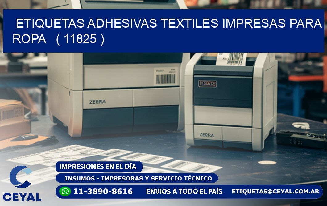 ETIQUETAS ADHESIVAS TEXTILES IMPRESAS PARA ROPA   ( 11825 )