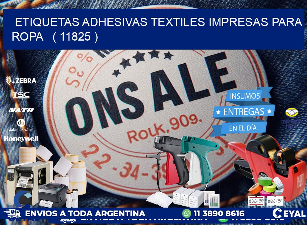 ETIQUETAS ADHESIVAS TEXTILES IMPRESAS PARA ROPA   ( 11825 )