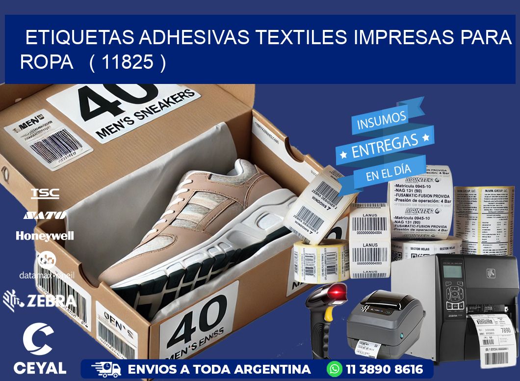ETIQUETAS ADHESIVAS TEXTILES IMPRESAS PARA ROPA   ( 11825 )