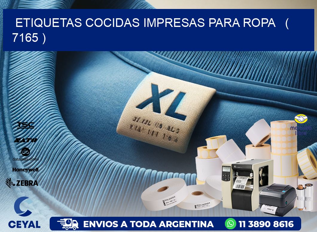 ETIQUETAS COCIDAS IMPRESAS PARA ROPA ( 7165 )