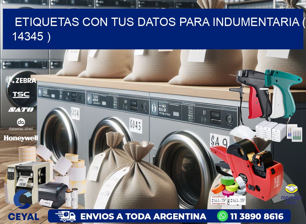 ETIQUETAS CON TUS DATOS PARA INDUMENTARIA ( 14345 )
