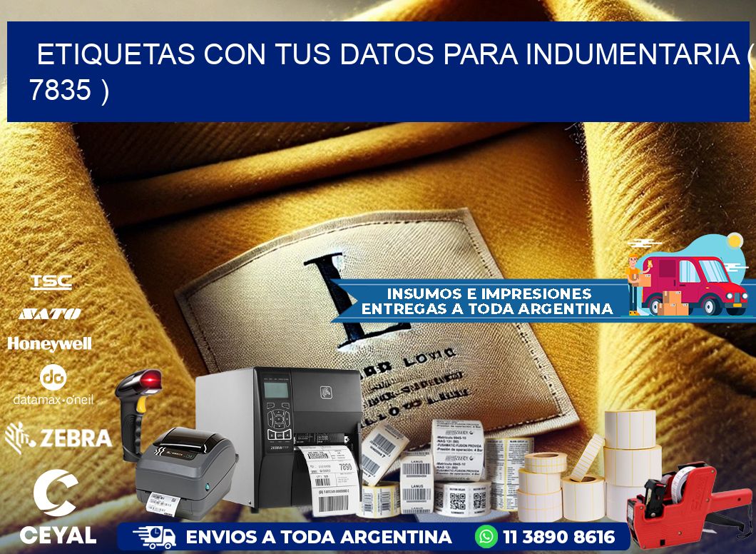 ETIQUETAS CON TUS DATOS PARA INDUMENTARIA ( 7835 )