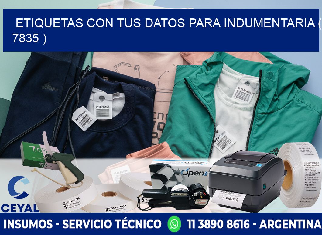 ETIQUETAS CON TUS DATOS PARA INDUMENTARIA ( 7835 )