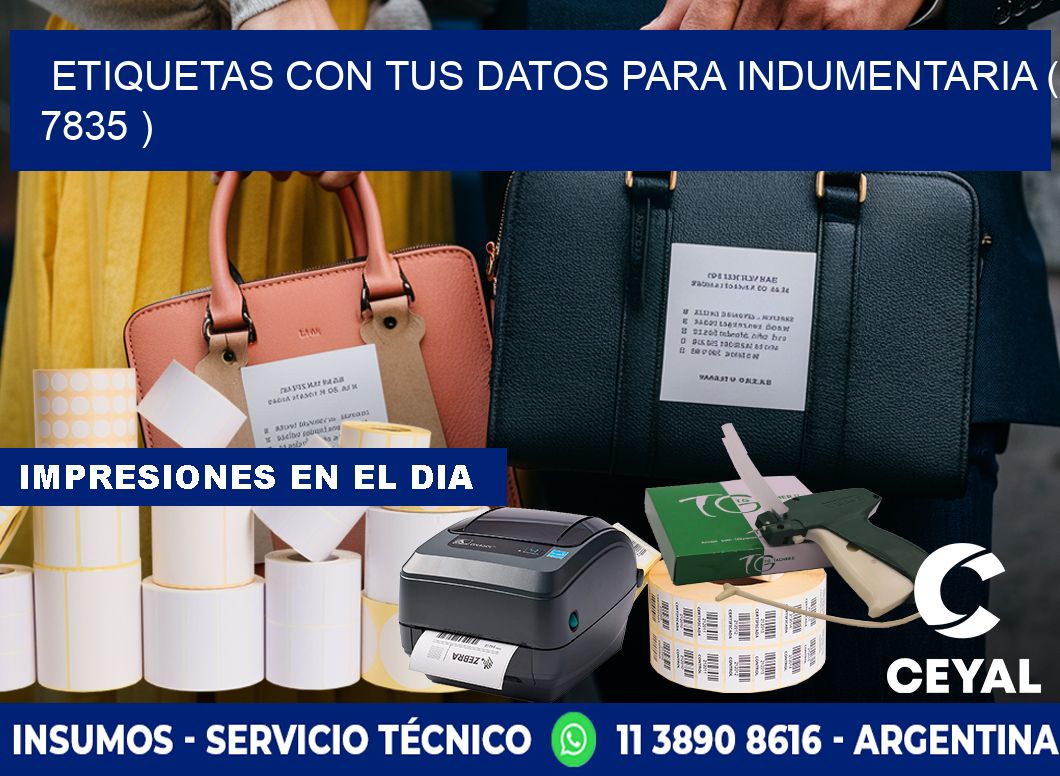 ETIQUETAS CON TUS DATOS PARA INDUMENTARIA ( 7835 )