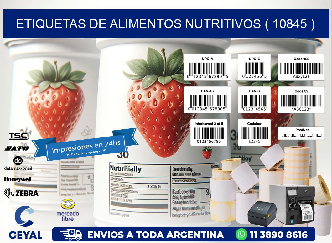 ETIQUETAS DE ALIMENTOS NUTRITIVOS ( 10845 )