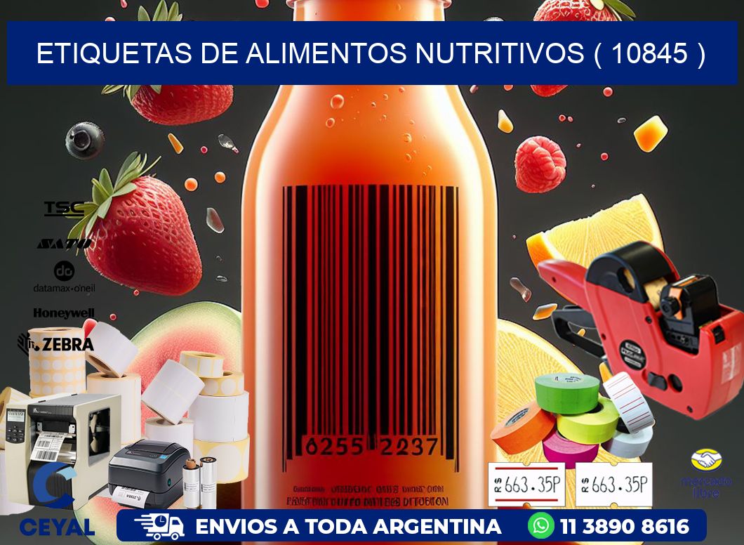 ETIQUETAS DE ALIMENTOS NUTRITIVOS ( 10845 )
