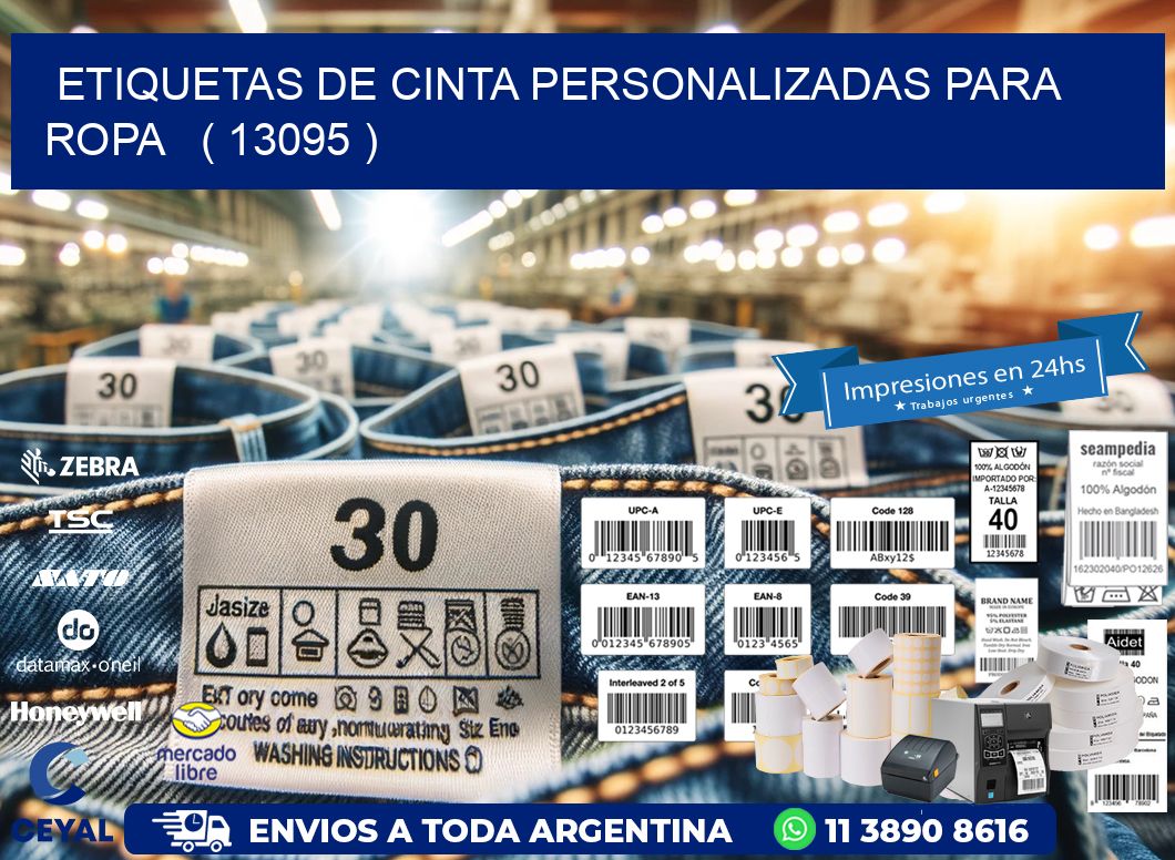 ETIQUETAS DE CINTA PERSONALIZADAS PARA ROPA ( 13095 )