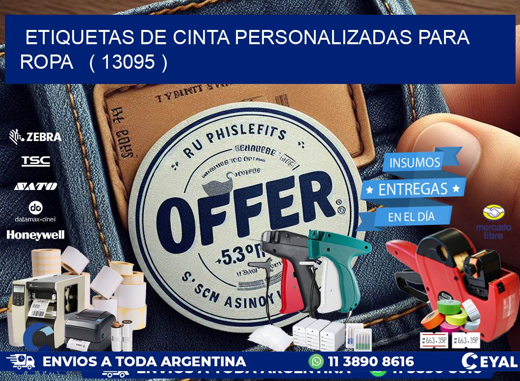 ETIQUETAS DE CINTA PERSONALIZADAS PARA ROPA ( 13095 )