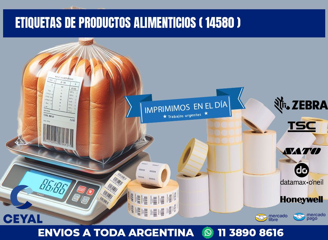 ETIQUETAS DE PRODUCTOS ALIMENTICIOS ( 14580 )
