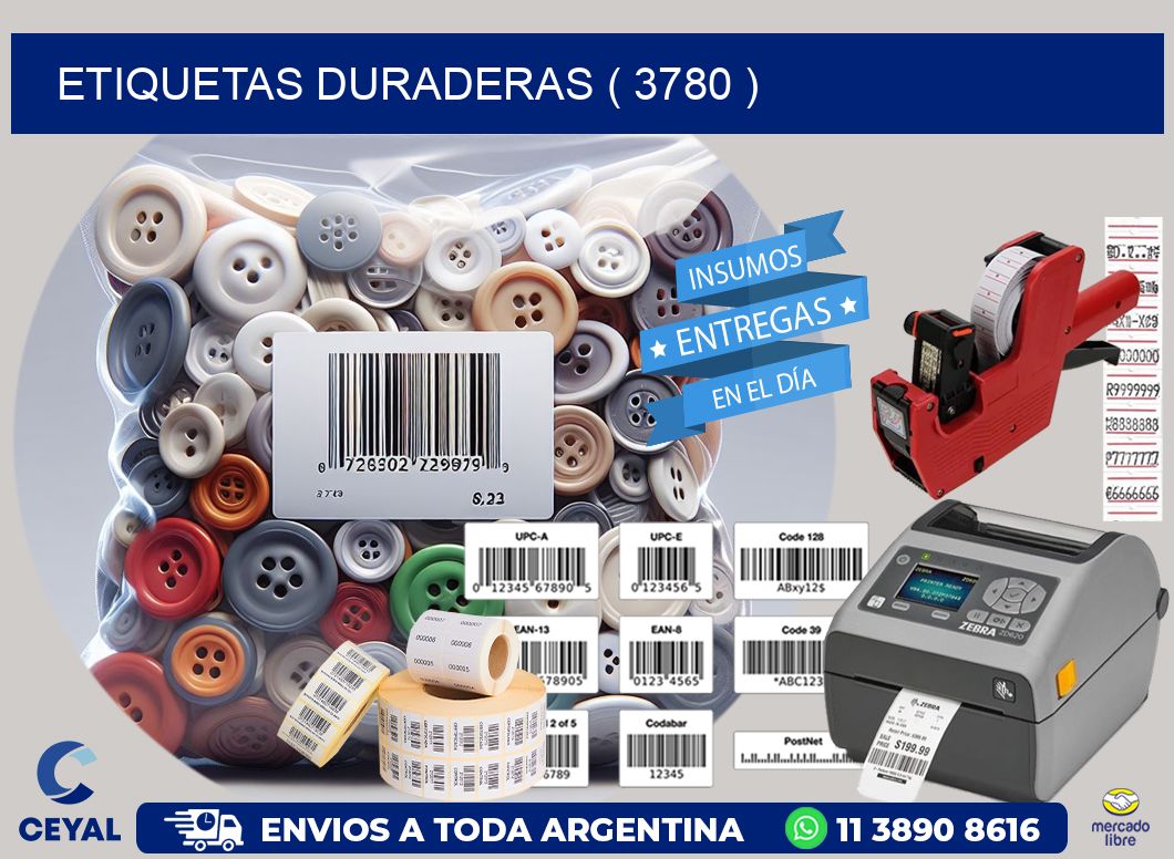 ETIQUETAS DURADERAS ( 3780 )