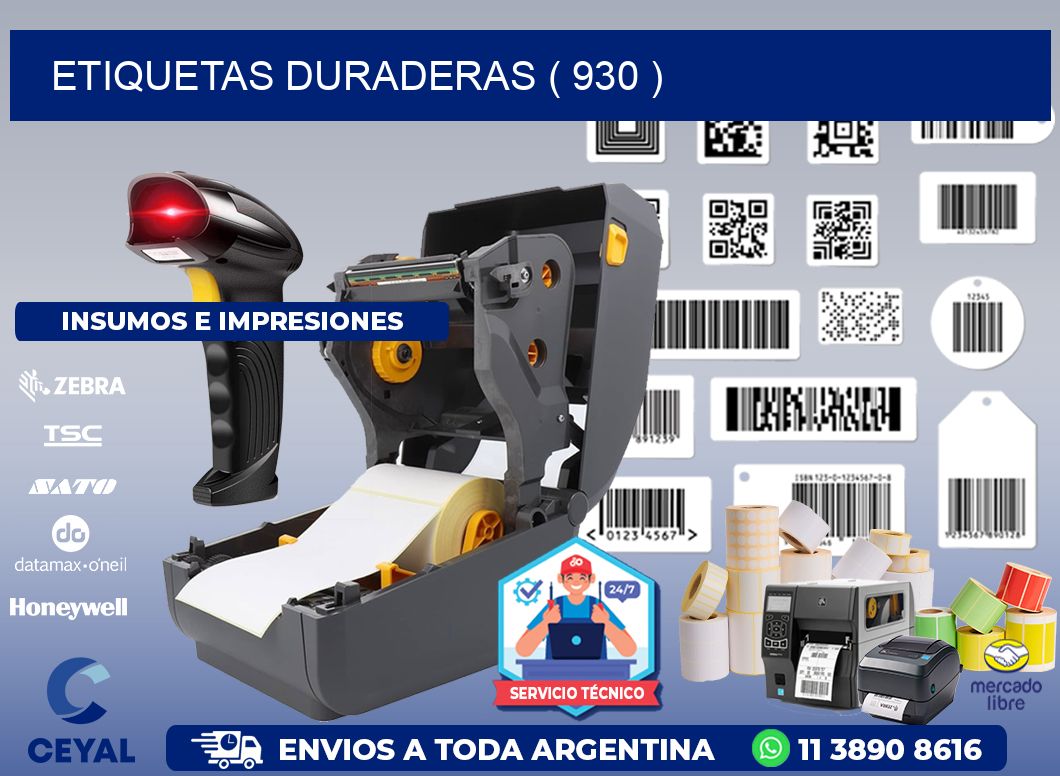 ETIQUETAS DURADERAS ( 930 )