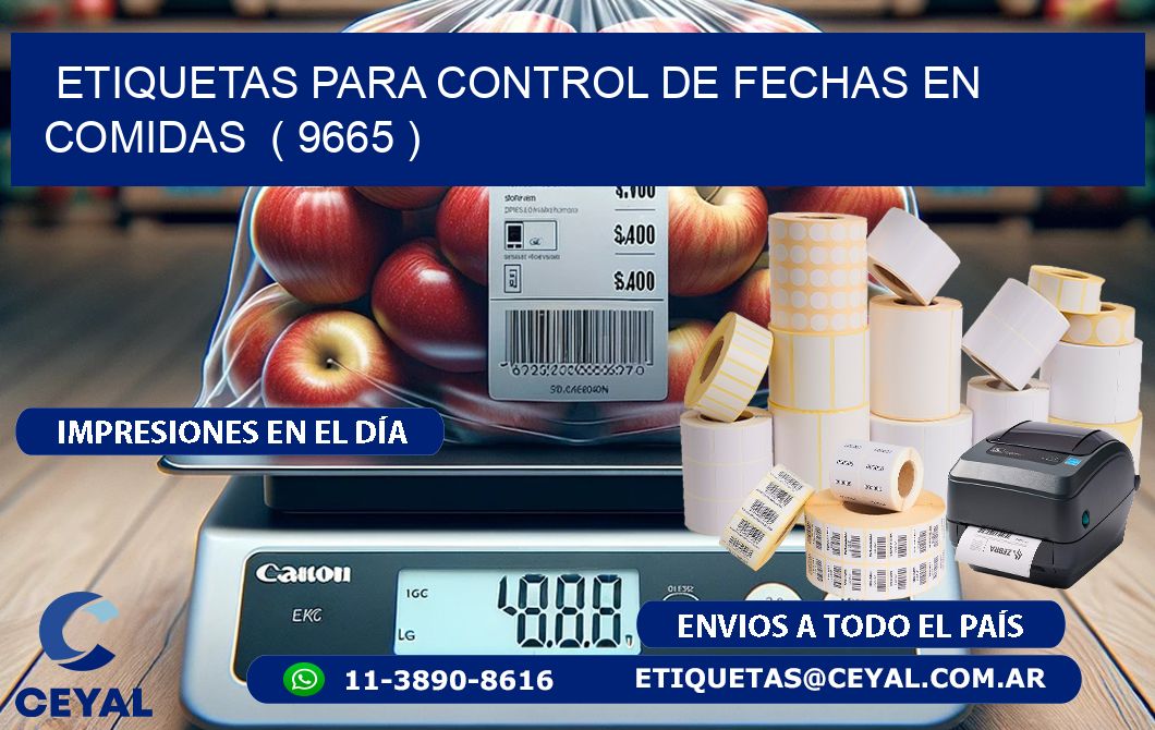 ETIQUETAS PARA CONTROL DE FECHAS EN COMIDAS  ( 9665 )