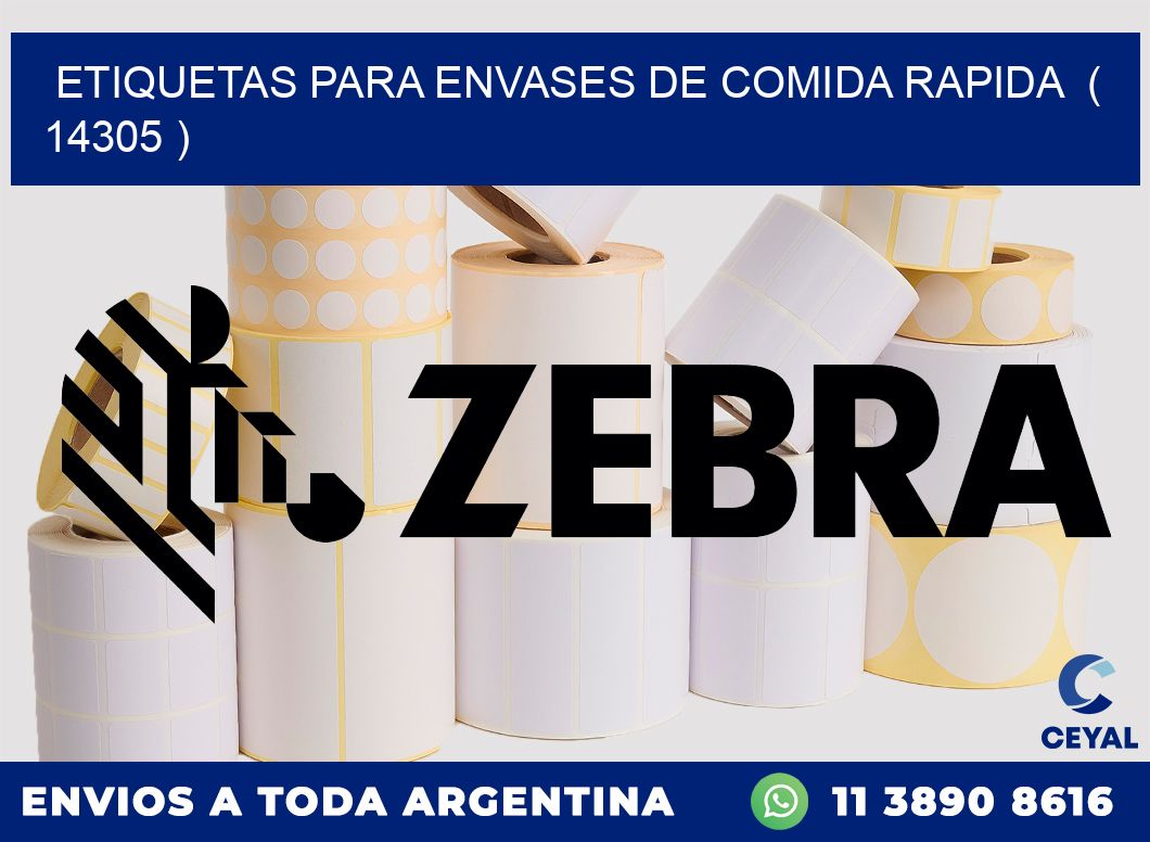 ETIQUETAS PARA ENVASES DE COMIDA RAPIDA ( 14305 )